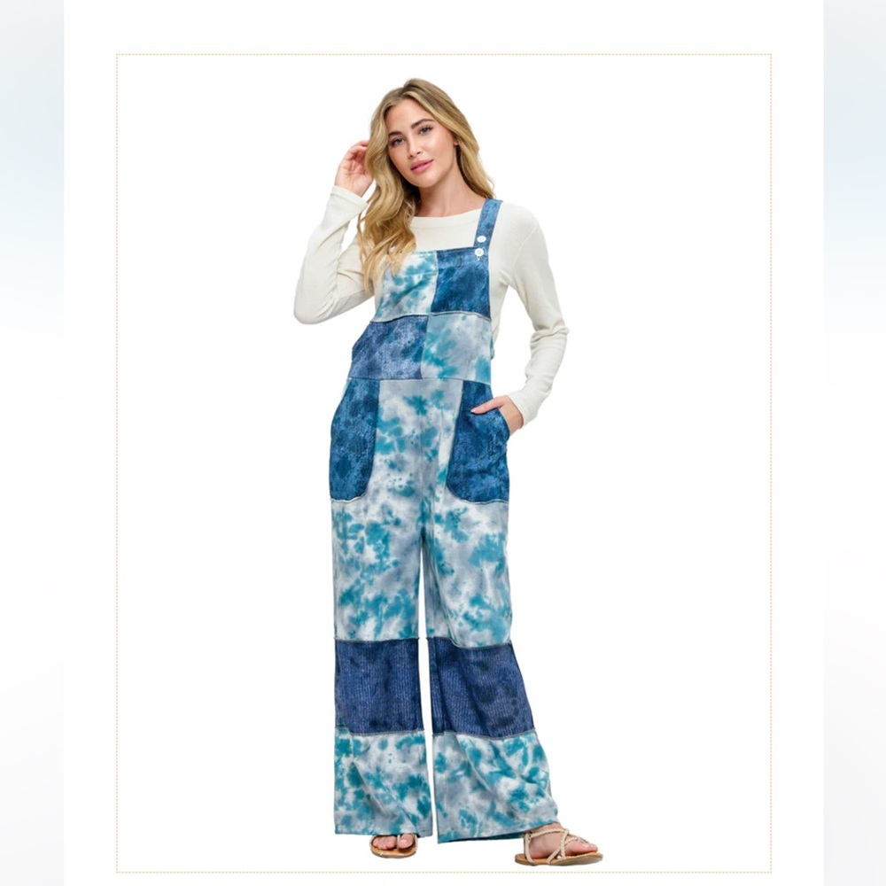 Yak & Yeti 25702 Overall Tie Dye Patchwork. Various Sizes Available. - Picture 1 of 4